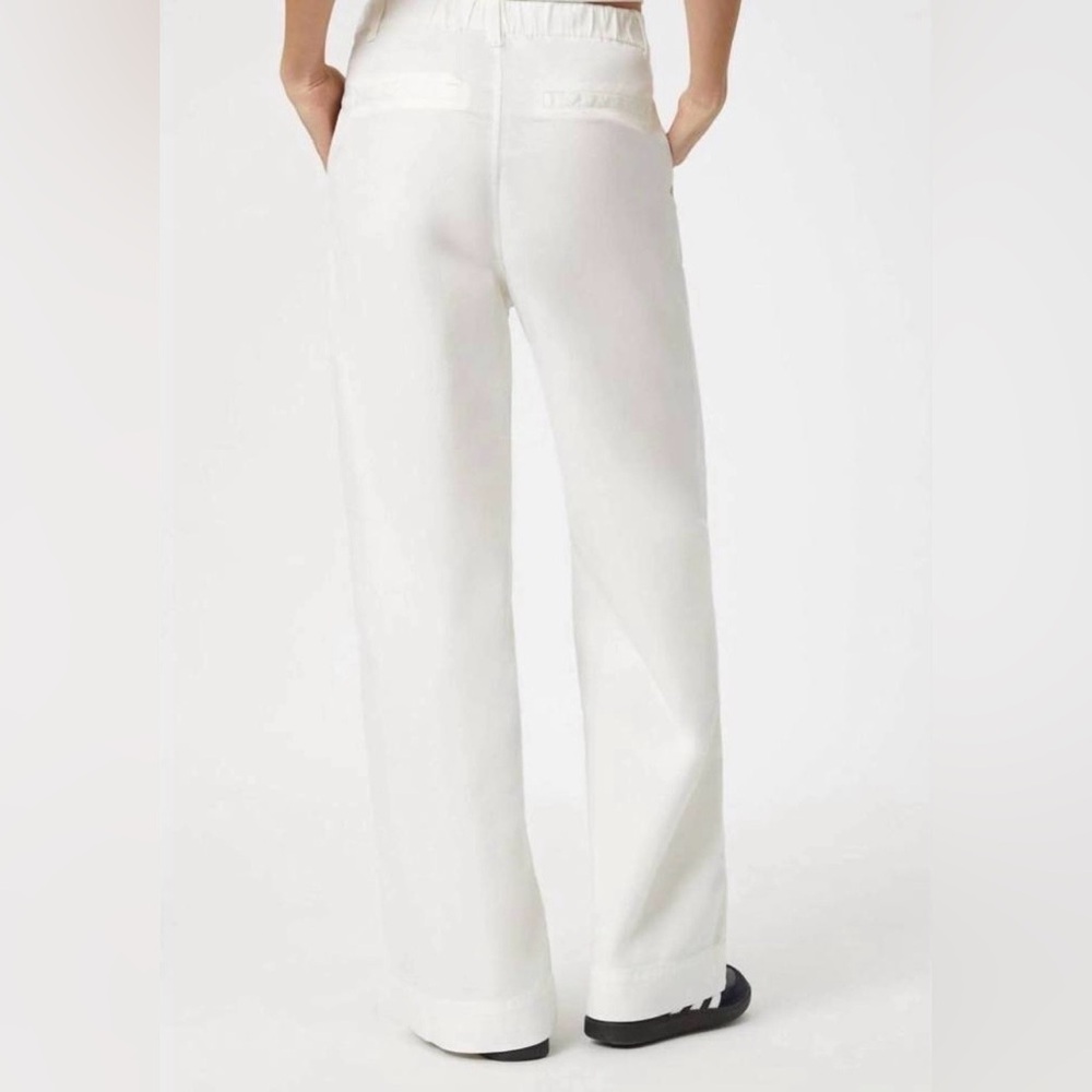 MAVI Pera Pleated Wide Leg Ultra High Rise Pants Trousers Linen Cotton Summer - Picture 2 of 14
